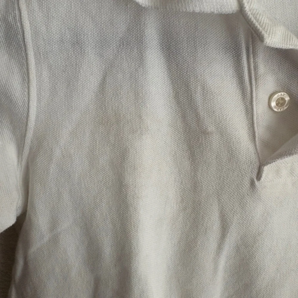Gap‎ Kids Boys White Short Sleeve Polo Shirt Size M 8-9 Cotton School Uniform